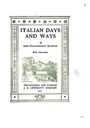 Cover of edition italiandaysandw00whargoog