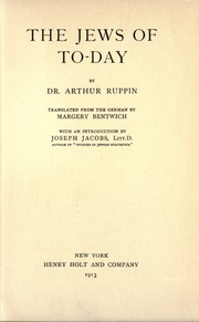 Cover of edition jewsoftoday00rupp