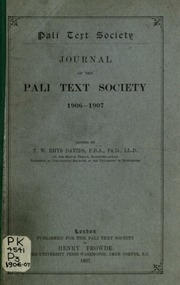 Cover of edition journal190700paliuoft