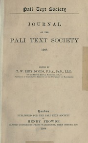 Cover of edition journal190800paliuoft