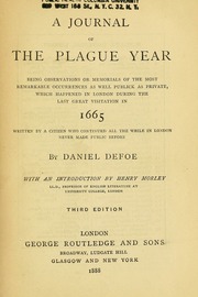 Cover of edition journalofplaguey1888defo