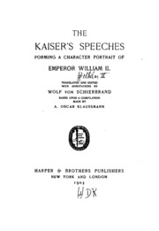 Cover of edition kaisersspeeches00willgoog