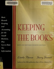 Cover of edition keepingbooksbasi00pins_3
