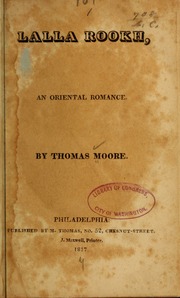 Cover of edition lallarookhorient00moo