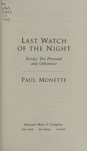 Cover of edition lastwatchofnight0000mone