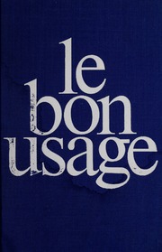 Cover of edition lebonusage00grev
