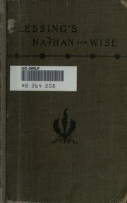 Cover of edition lessingsnathanwi00lessrich