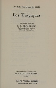 Cover of edition lestragiques0000aubi