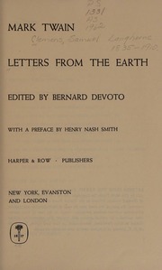 Cover of edition lettersfromearth0000clem