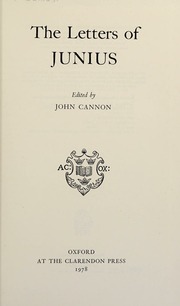 Cover of edition lettersofjunius0000juni