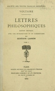 Cover of edition lettresphilosoph01voltuoft