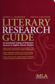 Cover of edition literaryresearch0000harn_i9e1