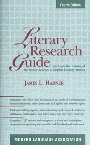 Cover of edition literaryresearch00harn_1