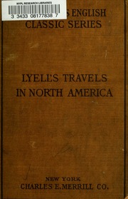 Cover of edition lyellstravelsinn00lyel