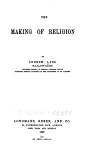 Cover of edition makingreligion00langgoog
