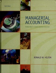 Cover of edition managerialaccoun00rona_0