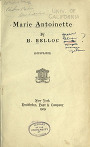 Cover of edition marieantoinette00bellrich
