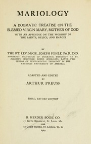 Cover of edition mariologydogmati00pohluoft