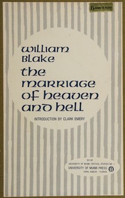 Cover of edition marriageofheaven0000blak