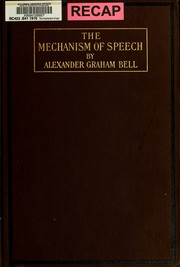 Cover of edition mechanismofspeec00bell