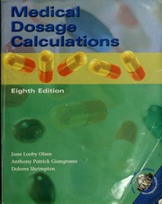 Cover of edition medicaldosagecal00olse