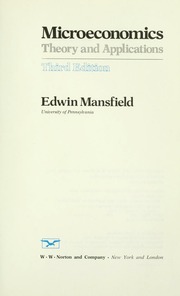 Cover of edition microeconomicsth00mans