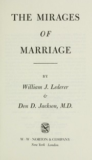 Cover of edition miragesofmarriag00lederich