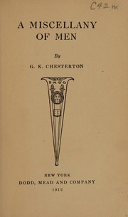 Cover of edition miscellanyofmen0000unse