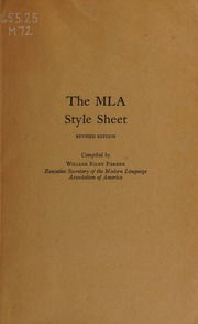 Cover of edition mlastylesheet0000unse