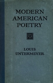Cover of edition modernamericanpo00unterich
