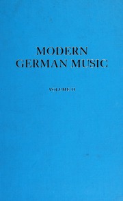 Cover of edition moderngermanmusi0000chor
