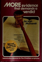 Cover of edition moreevidencethat02mcdo