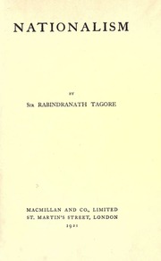 Cover of edition nationalism00tagouoft
