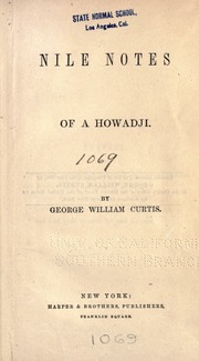 Cover of edition nilenotesofhowad00curtiala