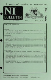 Numismatics International Bulletin, Vol. 10, No.4
