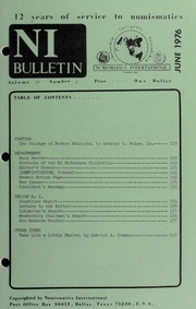 Numismatics International Bulletin, Vol. 10, No.6