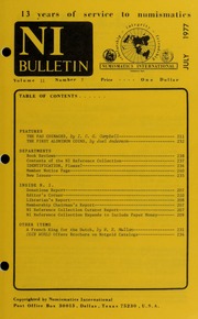 Numismatics International Bulletin, Vol. 11, No.7