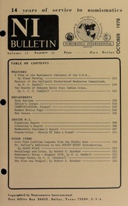 Numismatics International Bulletin, Vol. 12, No.10