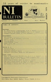 Numismatics International Bulletin, Vol. 13, No.3