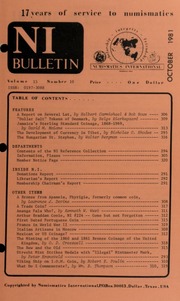 Numismatics International Bulletin, Vol. 15, No.10
