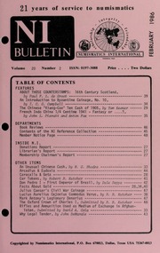 Numismatics International Bulletin, Vol. 20, No.2