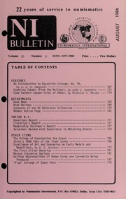 Numismatics International Bulletin, Vol. 20, No.8