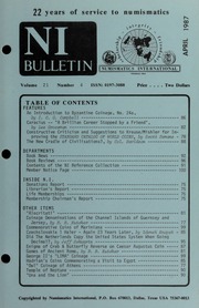 Numismatics International Bulletin, Vol. 21, No.4