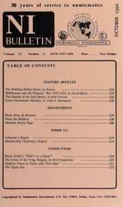 Numismatics International Bulletin, Vol. 29, No.10