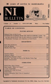 Numismatics International Bulletin, Vol. 29, No.12