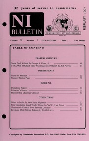 Numismatics International Bulletin, Vol. 32, No.2