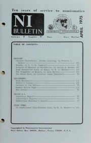 Numismatics International Bulletin, Vol. 9, No.4