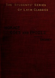 Cover of edition odesepode00hora
