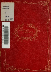 Cover of edition odesofhorace01hora