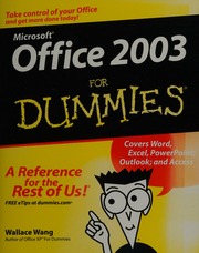 Cover of edition office2003fordum0000wang
